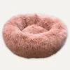 Luxury Round Plush Bed Pink S
