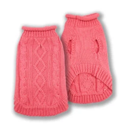 Knit Mock Neck Sweater 6" Salmon