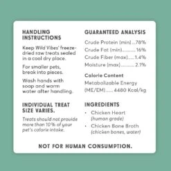 Wild Vibes Chicken Heart & Bone Broth 68g -PetNCoop Store anaylsis wildvibes 0003 chicken