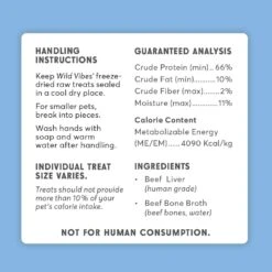 Wild Vibes Beef Liver & Bone Broth 80g -PetNCoop Store anaylsis wildvibes 0004 beef