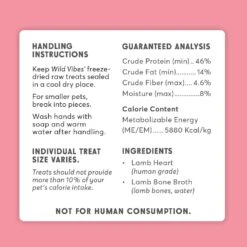 Wild Vibes Lamb Heart & Bone Broth 80g -PetNCoop Store anaylsis wildvibes 0005 lamb