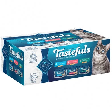 Blue Buffalo Tastefuls Variety Pack 12x3oz 3 Blue Buffalo Tastefuls Variety Pack 12x3oz