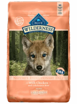 Blue Buffalo Blue Wilderness Large Breed Puppy Chicken 25lb (Tan)