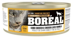 Boreal Cat Cans 156g -PetNCoop Store boreal boreal cobb chicken and chicken liver pate