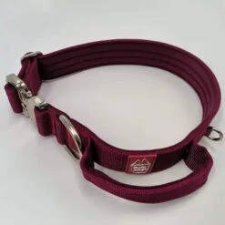 BULLY WAGTACTICAL COLLAR W/HANDLE -PetNCoop Store bullywagscherrywine