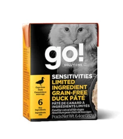 Go! Tetras Cat Food 6.4oz -PetNCoop Store gotetraDuck Pate Cat